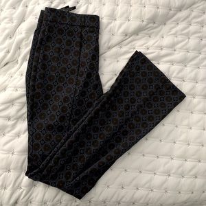 Blue flower power Topshop fit flare slacks